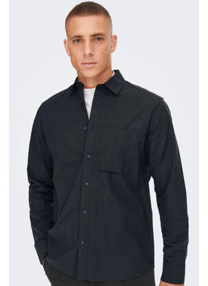 Chemise manches longues bleu ONLY&SONS homme
