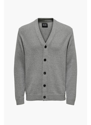 Gilet manches longues gris ONLY&SONS homme
