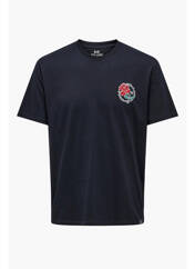 T-shirt bleu ONLY&SONS pour homme seconde vue
