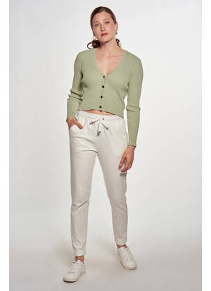 Gilet manches longues vert MORGAN femme