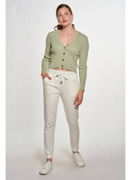 Gilet manches longues vert MORGAN femme