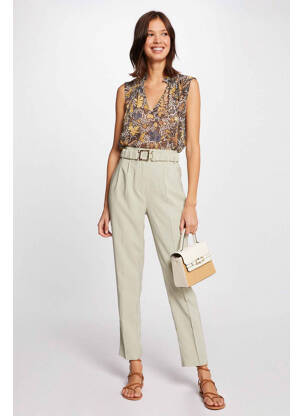 Pantalon droit vert MORGAN femme