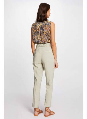 Pantalon droit vert MORGAN femme