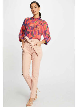 Jeans coupe slim rose MORGAN femme