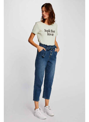 Jean coupe mom bleu MORGAN femme