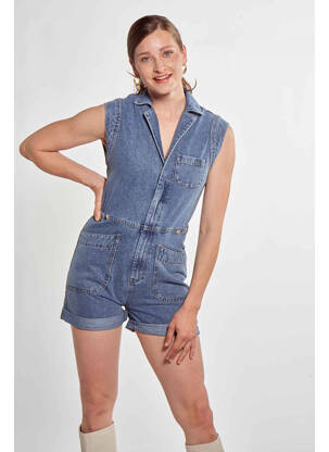 Combishort bleu MORGAN femme