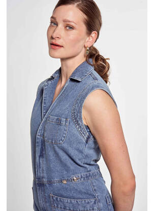 Combishort bleu MORGAN femme
