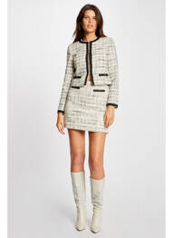 Jupe courte blanc MORGAN femme