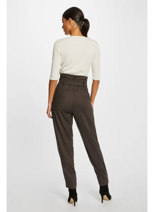Pantalon slim marron MORGAN femme