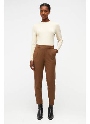 Pantalon slim marron OBJECT femme
