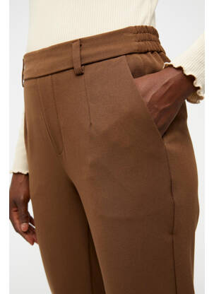 Pantalon slim marron OBJECT femme