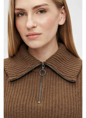 Pull col roulé marron OBJECT pour femme seconde vue