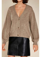 Gilet manches longues marron OBJECT pour femme seconde vue