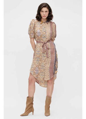 Robe mi-longue marron OBJECT femme