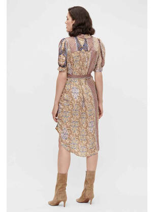 Robe mi-longue marron OBJECT femme