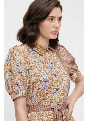 Robe mi-longue marron OBJECT femme