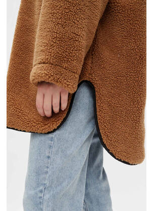 Pull col roulé marron OBJECT femme