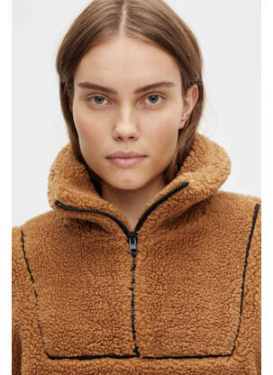 Pull col roulé marron OBJECT femme
