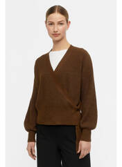 Gilet cache-cœur marron OBJECT pour femme seconde vue