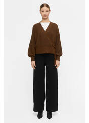 Gilet cache-cœur marron OBJECT pour femme seconde vue