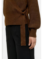 Gilet cache-cœur marron OBJECT pour femme seconde vue