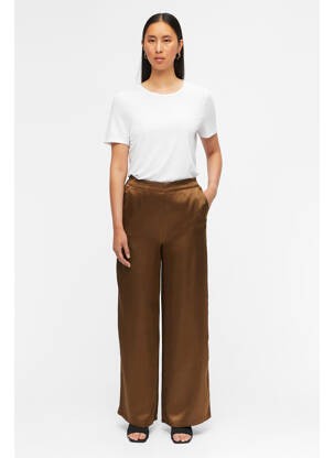 Pantalon large marron OBJECT femme