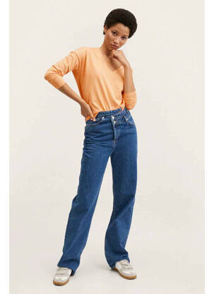 T-shirt orange MANGO pour femme