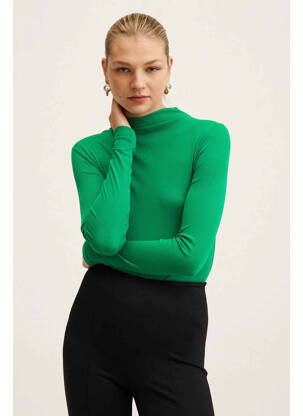 T-shirt vert MANGO femme