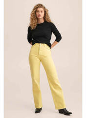 Jeans coupe droite jaune MANGO pour femme seconde vue