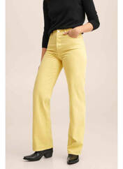 Jeans coupe droite jaune MANGO pour femme seconde vue