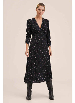 Robe longue noir MANGO femme