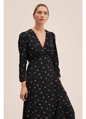 Robe longue noir MANGO femme