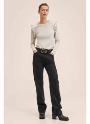 T-shirt gris MANGO pour femme seconde vue