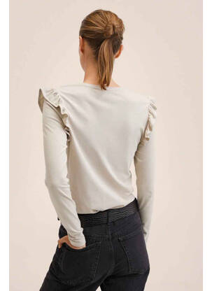 T-shirt gris MANGO femme