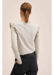 T-shirt gris MANGO pour femme seconde vue