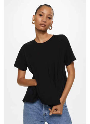 T-shirt noir MANGO femme