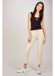 Jeans coupe droite beige NOISY MAY femme