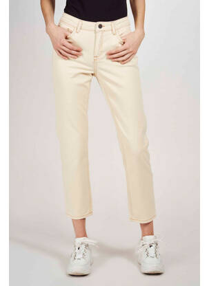 Jeans coupe droite beige NOISY MAY femme