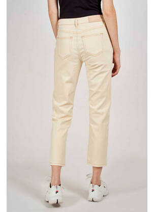 Jeans coupe droite beige NOISY MAY femme