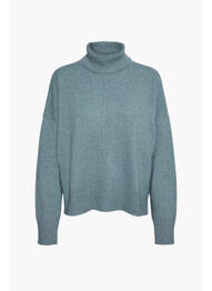 Pull col roulé bleu NOISY MAY femme