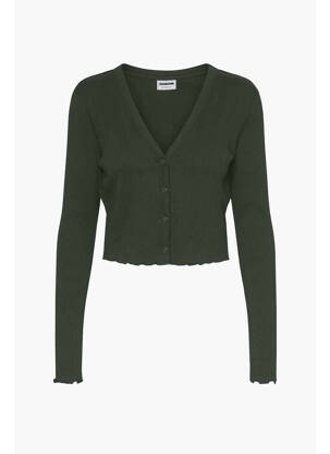 Gilet cache-cœur vert NOISY MAY femme