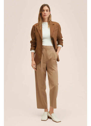 Pantalon droit marron MANGO femme