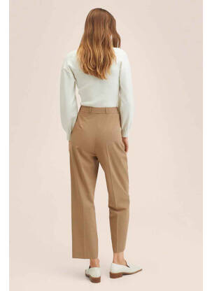 Pantalon droit marron MANGO femme