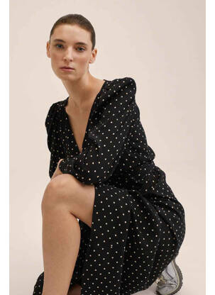 Robe longue noir MANGO femme