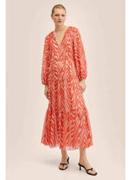 Robe longue orange MANGO femme