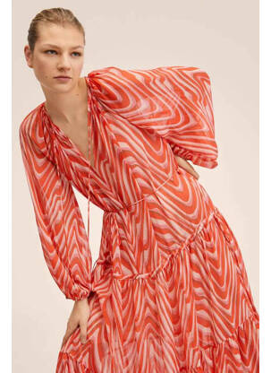 Robe longue orange MANGO femme