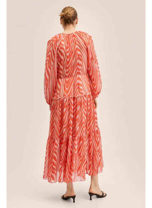Robe longue orange MANGO femme