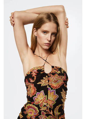 Robe courte noir MANGO femme