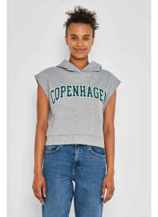 Sweat-shirt à capuche gris NOISY MAY pour femme seconde vue