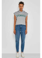 Sweat-shirt à capuche gris NOISY MAY pour femme seconde vue